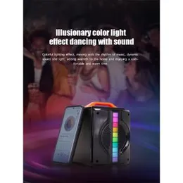 BT Karaoke Speaker Stereo Subwoofer FM Radio Wireless RGB Light Outdoor Party DJ Supper Bass Speaker