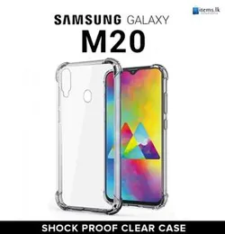 Luxury Transparent ThickBallon Bumper Case For Samsung Galaxy M20 Crystal Transparent Premium Quality Shockproof Protective Phone ShellSamsung M20 Sof
