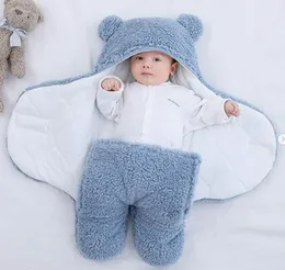Autumn,Winter Soft Cotton Newborn Baby Hooded Sleeping Wrap Blanket