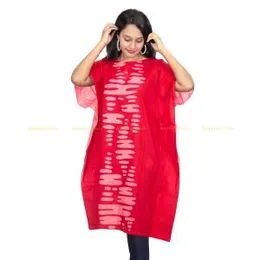 Pink With Red Short Kaftan SK 04