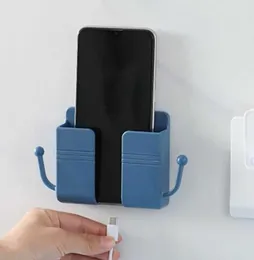 Multifunctional Wall Mounted Storage Box – Universal Mobile Phone Holder, Charger Hook & Hanging Organizer