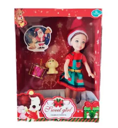Christmas Sweet Girl Mini Doll - 6 Inches Doll - Xmas Barbie Doll for Girls