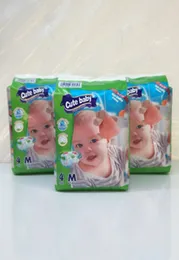 Cute Baby Diapers Size Medium (M) - 4 Pads Trial Pack | 6-10kg | Super Soft & Absorbent