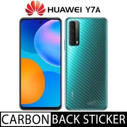 Clear Slim Carbon fibre Phone Transparent protective Mobile Back Sticker For Huawei Y7A