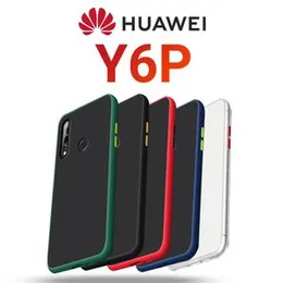 Gingle Series Huawei Y6p Anti-Knock Armor Protective Cover Translucent Matte Hard Phone Case