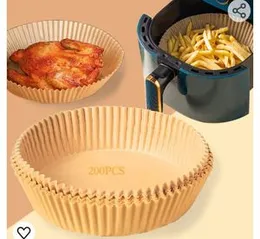 Air Fryer Disposable Paper Liner, Non-stick Disposable Air Fryer Liners, Baking Paper for Air Fryer Oil-proof, Water-proof Parchment for Baking Roasti