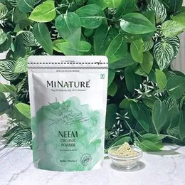 mi nature Neem Leaf Powder (AZADIRACHTA INDICA)/ 100% Pure, Natural and Organic - (227g / (1/2 lb) / 8 ounces) - Resealable Zip Lock Pouch