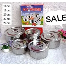 5 Pcs Stock Pot Set Stainless steel