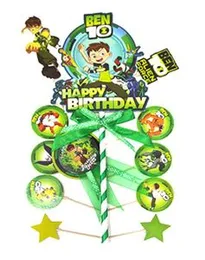 Ben 10 Cake Decoration Cup Cake Cardboard Small Topper Set Happy Birthday Part