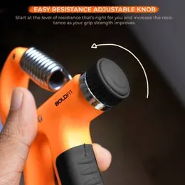 Boldfit Adjustable Hand Grip Strengthener, Hand Gripper for Men & Women for Gym Workout Hand Exercise Equipment to Use in Home for Forearm Exercis