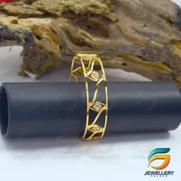 Jewellery for Less Gold Plated Lock Bangle for Women & Girls.