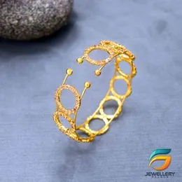 Gold Plated LCD Bangal Stylish Rich Look Guaranteed With White Stone For Women & Girls.