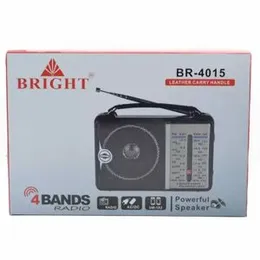 Bright Portable 4 Bands Radio with High Quality Speakers BR-4015 Bright Radio - Black