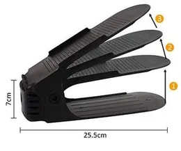 Plastics Multi 2 in 1 Adjustable Shoe Slot Organizer