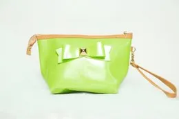 Women Lime Green Chic Bow design Clutch Bag