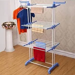 3 layer cloth rack dress hanger cloth drying rack Multi-tier drying rack Indoor clothes dryer