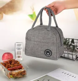 Insulated Lunch Bag Women Kids Cooler Bag Thermal Portable Ice Pack Tote Canvas Food Picnic Bag