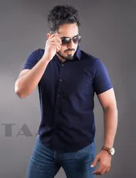 TAAG Premium Linen Short sleeve Shirt – Dark Blue