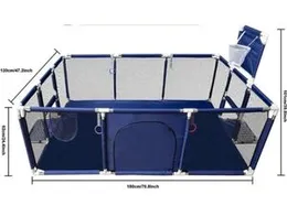 life mart Large 6 months-5 Years Old Mesh Rectangle Doorway Soft Playpen Baby Nap Safety Toy Fence Blue|.