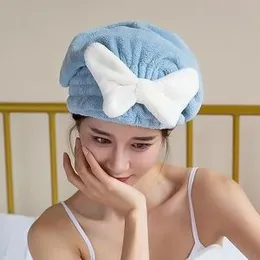 Super Absorbent Hair Towel Wrap for Wet Hair,Microfiber Hair Towel with Bow,Microfiber Hair Towel Super Absorbent Hair Towel Wrap for Wet Hair (Color