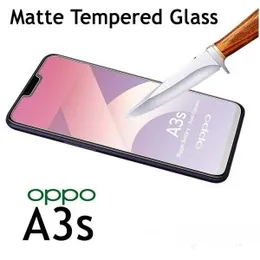 A3S High Quality Matte Full Tempered Glass Anti Fingerprint Screen Protector For Oppo A3S