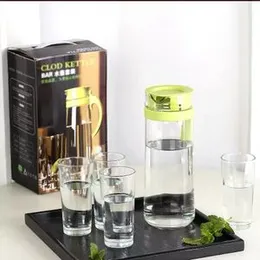 Glass Jug | Imported 5pcs Glass Jug Set (Jug - 1200ml | Tumbler 250ml x 4)