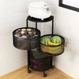 4 Tier Round Kitchen Storage Rack