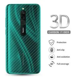 Carbon Fibre Transparent Back Sticker For Redmi 8