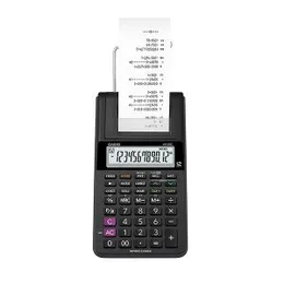 Casio HR-8RC-BK Printing Calculator – 12-Digit, Large LCD Display