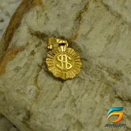 Rhodium Plated Diamond cuts Dollar Sign Pendant Guarantee Fashion Design for Women.