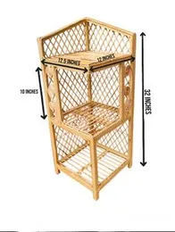 Corner Book Shelf Ornament Rack Cane Book Shelf.