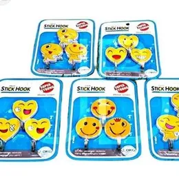 3 Pcs Fashio n Strong Sticking Hook Wall Hanger - PP+PVC Seamless Adhesive Nine Hook Bathroom Home Sucker Household Hook Set