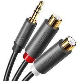 UGREEN 25cm 3.5mm Male to 2RCA Female Cable – AV109 - 10547