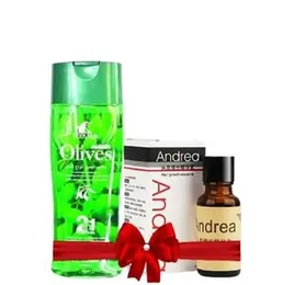 Olive shampoo with conditioner 430ml + andrea oil