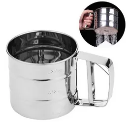 Cupulate Mesh Flour Sifter Stainless Steel Net Sifting Strainer Cake Baking Powdered Sugar Filter