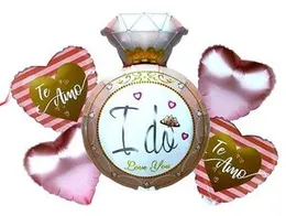 5 Pcs Foil Balloons I Do Love You Birthday Decorations