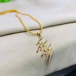 Gold Plated 2.2mm Fox Chain With New Model Yoyo Pendant With White Stone For Women.