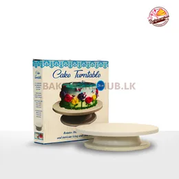Cake Turntable – Plastic | 360° Rotating Base | 28cm Diameter | Decorating Tool