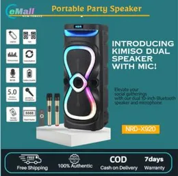 NDR X920 10"×2 Bluetooth Speaker