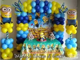 5 Pcs Foil Ballons Minions Birthday Party Decorations