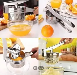 100% Stainless Steel Potato Press Food Ricer Masher Fruit Juicer Squeezer Machine Mani Pittu Maker