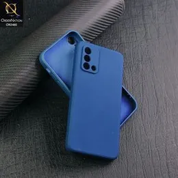 Luxury Unique Liquid Silicone Case Back Cover For Oppo F19 - Blue