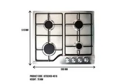 4 BURNER SS GAS COOKER ROUND H59-4016 ARISTON