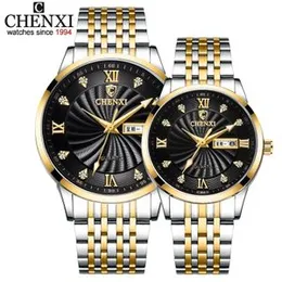 CHENXI Watch 8212 Luxury Couple Watches – Quartz Wristwatch with Week Display