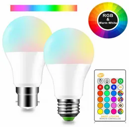 9W / 15W 16 Color Changing B22 RGB LED Magic Light Bulb With Remote Controller