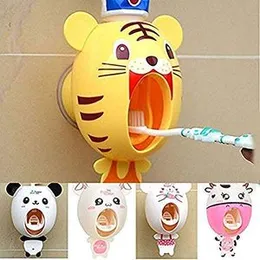 baby Toothbrush Dispensers,kids Hands Free Toothpaste Dispenser children Automatic Cartoon Cute Animal Toothpaste Squeezer Good Gift for Children