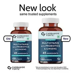 Carbamide Forte Multivitamin Tablets for Men and Women with Probiotics Supplement - 180 Veg Tablets