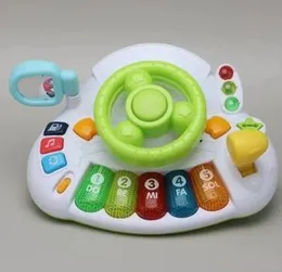 Musical Toys Piano with Steering Wheel, Toddler Electronic Light Up Keyboard Learning Toy Set