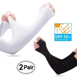 1 Pair of Man's & Women's Ice Silk Arm Sleeve Sports Sleeve Sun Protection Hand Cover Cooling Gloves For Running.