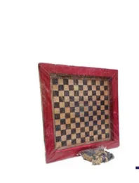 DAAM BOARDS WITH DAM MEN (WOODEN) (දාම් බෝඩ්) (Plywood) Material-Wood LxWxH 13x 1 x 13 inches Checker board dam board